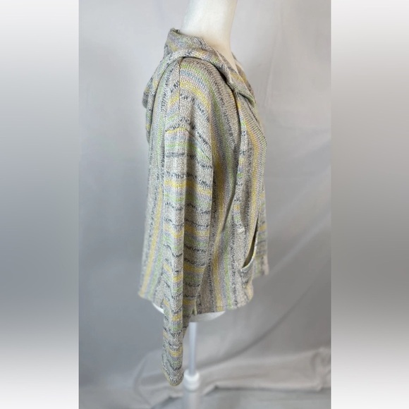 Earthbound Drug Rug Soft Pullover Knit Hooded Rainbow Color Top Woman’s Size L - Picture 10 of 15